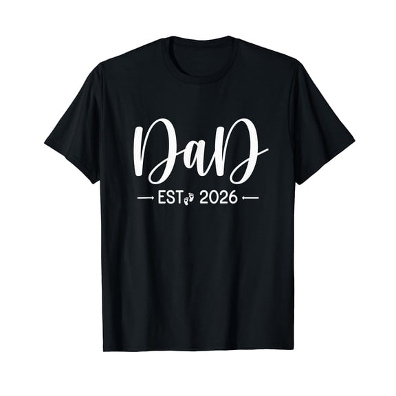 Dad Est 2026 New Dads and Moms Matching Father To Be 2026 T-Shirt