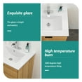 thumbnail image 4 of 24"×18"×7"  White Rectangular Single Vanity Top with 1 Faucet Hole and Overflow, 4 of 9