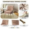 thumbnail image 6 of SEYNAR Modern Velvet Dining Chairs Set of 2, Tufted Back Accent Chair for Living Room,Pink, 6 of 6