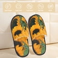 thumbnail image 2 of Balery Sunflowers 7 Pantuflas de Casa de Felpa Silenciosas con Diseño Estampado, Zapatillas Cómodas Antideslizantes de Algodón para Interior-Medium, 2 of 8