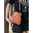 thumbnail image 6 of Deago Women's Vintage Kiss Lock Handbag PU Leather Kiss Clasp Crossbody Shoulder Bag Hobo Tote Purses Wallet (Coffee), 6 of 8