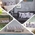 thumbnail image 6 of Spring Floral Body Pillow Covers 20"x54", Dark Purple Flowers Patchwork Grid Bohemia Soft Brushed Microfiber Breathable Throw Pillow Covers, Pillowcase with Zipper for Couch Sofa Bedroom Living Room, 6 of 9