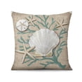 thumbnail image 2 of Sail Away with Set of 2 Nautical Coastal 18x18 inch Throw Pillows - Ocean Coral, Seashell, Starfish Designs for Your Home., 2 of 7
