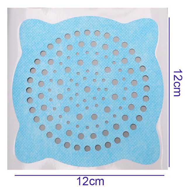 20 PCS 12 × 12 cm Adhesivo para drenaje de piso de ducha, Adhesivos para cocina, Filtro de cabello desechable Traje fácil de instalar para baño, cocina, pelo de perro