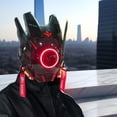 thumbnail image 4 of Casco con máscara QAONIE Punk LED para disfraces de Halloween para adultos, 4 of 9