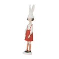 thumbnail image 2 of Estatua de niña conejo, figura de niña conejo, escultura artesanal de resina, adorno de escritorio para chimenea, dormitorio, estantería, decoración Rojo, 2 of 8