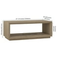 thumbnail image 4 of Evelyn&Zoe Tannen 48" Wide Rectangular Coffee Table, Antiqued Gray Oak, 4 of 8