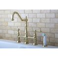 thumbnail image 1 of Kingston Brass Tudor 8" Center Kitchen Faucet With Sprayer, 1 of 1