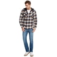 thumbnail image 3 of 9 Crowns Men's Lightweight Plaid Flannel Shirt (Brown/Blue, Medium), 3 of 4