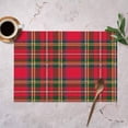thumbnail image 2 of Tartan, Plaid Placemats for Kitchen Dining Table Set of 4 Traditional Red,Black,Green Scottish Christmas,New Year Decor Linen Washable Heat Resistant Place Mats, 2 of 3