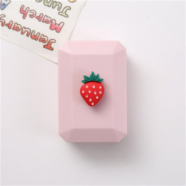 Estuche para lentes de contacto con espejo, mini estuche para lentes de contacto con forma de fruta, para viajes al aire libre, cuidado de lentes de contacto