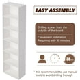 thumbnail image 4 of 6 Cube Open Shelf Bookcase, 62in Tall Dresser for Bedroom Storage Organizer Chest for Closet Bedside Nursery Laundry Living Room Entryway Hallway, 15.75*9.25*62.36 in Display Standing Shelf, 4 of 7