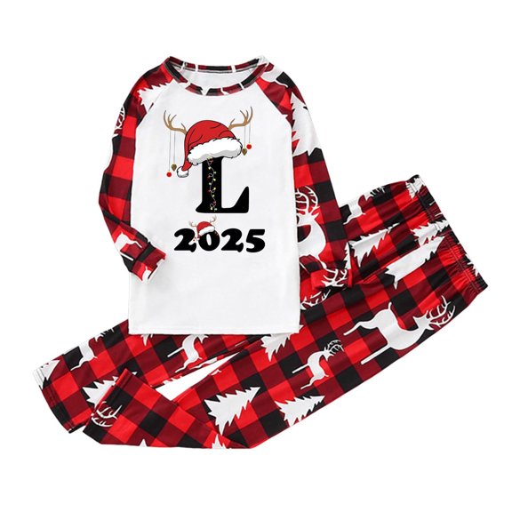 Fznquz Matching Family Christmas Pajamas 2025 Loungewear Shirts Pants 2 Piece Long Sleeve Xmas Printed Pjs