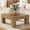 Yellow Brown, variant on Finmind 39.4-Inch Square Coffee Table for Living Room, Farmhouse All Wood Accent Center Cocktail Table