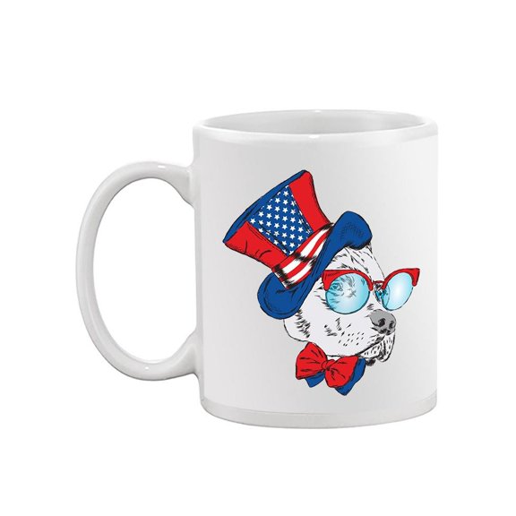 Cool Patriotic Dog Mug  -Image by Shutterstock,