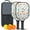 Pioneer Flower Floral-2, variant on Pickleball Paddles Set,Pioneer Flower Floral Print Pattern Fiberglass Surface Pickleball Racket Set with 2 Indoor Outdoor Pickleball Balls and Pickleball Bag,Pickle-ball Equipment