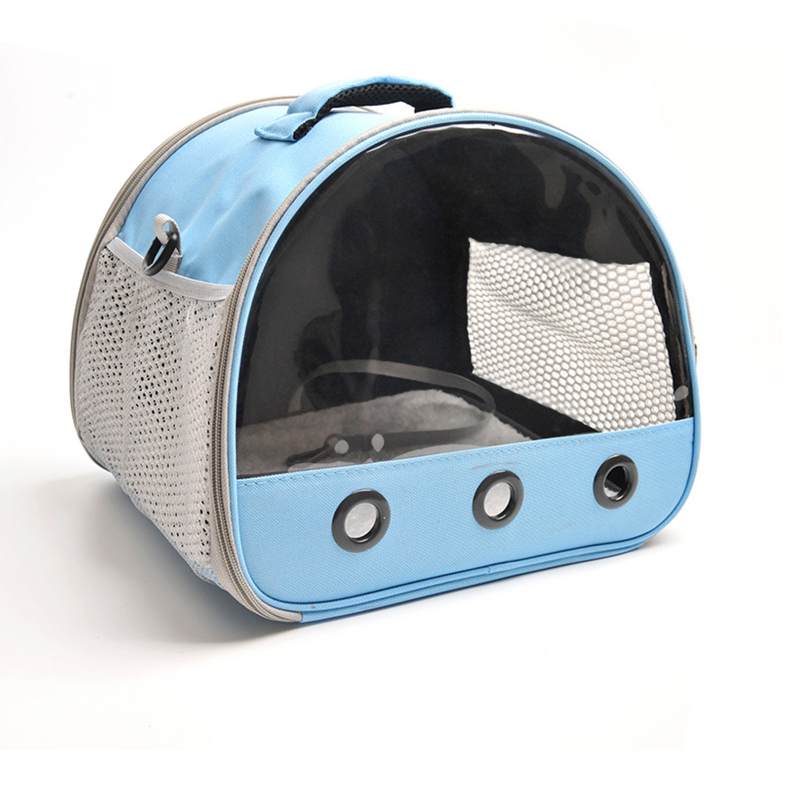 Transporteur Portable Pour Hamster - Sac à Dos Transparent, Ventilation Mesh, Sangle Réglable, 20x18x18 Cm