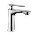 thumbnail image 1 of Grifo de lavabo de un solo orificio, grifo de agua fría simple de cobre, sin manguera, color cromo, 1 of 2