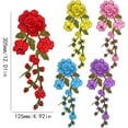 thumbnail image 3 of 10 Pieces Decorative Flower Embroidered Sew On Patches Floral Petal Embroidery Appliques Embellishments for DIY Jeans Jackets Backpacks Clothes Sewing Crafts, 5 Colors, 3 of 7
