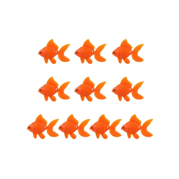 10 PCS Artificial Goldfish Durable Floating Tropical Fish Model Artificial Gold Fish Fake Goldfish for Aquarium