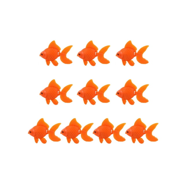 10 PCS Artificial Goldfish Durable Floating Tropical Fish Model Artificial Gold Fish Fake Goldfish for Aquarium
