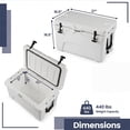 thumbnail image 3 of ELLEGNT 45 Quart Hard Cooler – Portable Ice Chest, 6‑Day Ice Retention, White, 3 of 10