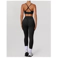 thumbnail image 5 of PISONIC Polka Point Workout Sets for Women 2 Piece Spaghetti Straps Cross Back Sports Bra Matching High Waist Legging Gym Yoga Pilates Outfits, 5 of 8