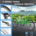 thumbnail image 2 of Lilypelle Adult Tricycles 7 Speed 26 Inch Three Wheel Bike Cruiser Trike with Low-Step Through Frame/Large Basket for Men, Women, Seniors, 2 of 17