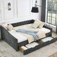 thumbnail image 3 of Daybed with Reinforced Frame and Drawers / Support 500lbs and Store Items, 3 of 6