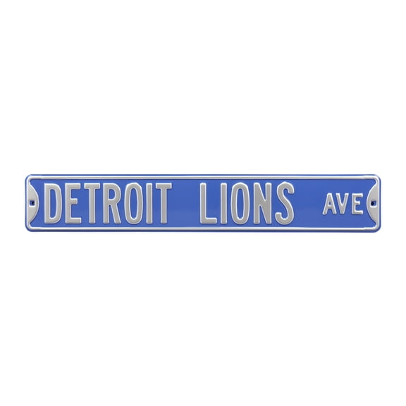 Blue Detroit Lions 6" x 36" Steel Street Sign