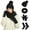 Black, variant on Glisme Winter Women'S Woolen Hat Gloves And Socks 4 Piece Set Solid Color Warm Thermal Set For Fashionable Accessory Beige