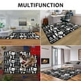 thumbnail image 5 of Game Rug Teen Boys Carpet with Game Controller Decoration, 3D Gaming Rugs for Boys Bedroom Living Room Playroom, Non-Slip Gamer Carpet Children Gaming Area Rugs (Black&White, 70" x 55"), 5 of 8