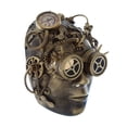 thumbnail image 3 of Attitude Studio Steampunk Mechanical Human Full Face Mask Goggles Costume - Gold, 3 of 8