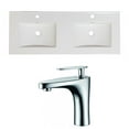 thumbnail image 1 of American Imaginations 35.5-in. W 1 Hole Ceramic Top Set In White Color - Overflow Drain Incl. AI-15919, 1 of 1