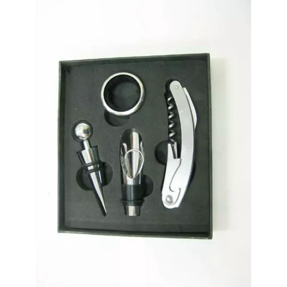 Corkscrew Wine Bottle Opener(4Pcs Set,Opener,Anti Drop Collar,Stoperx2)
