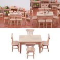 thumbnail image 3 of 1:12 Dining Table And Chairs Dollhouse Furniture Life Model Living Room Decor, 3 of 6