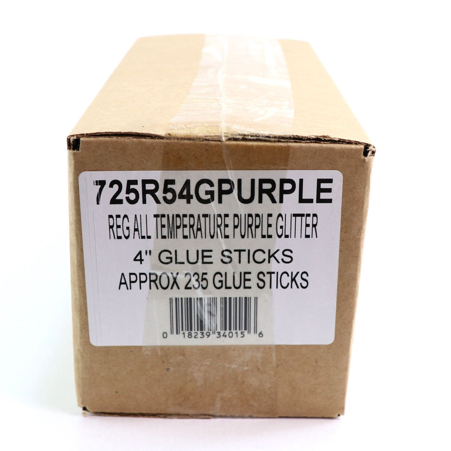 725R54GPURPLE Full Size 4" Purple Color Glitter Hot Glue Stick - 5 lb Box