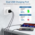 thumbnail image 2 of Type C Charger Block, Dual Port Wall Charger Adapter with 2pcs Type C Charging Cable 6FT, USB C Charger Fast Charging USB Brick Cube Power Base Charger Station Compatible for iPhone Samsung, Black, 2 of 8