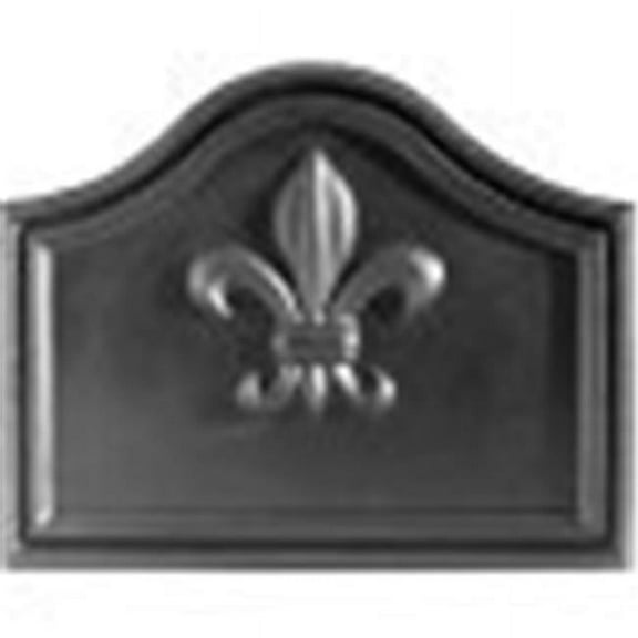 Achla Designs Minuteman International Fleur De Lys Decorative and Protective Fireback, 20 Inch Long, Black