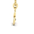 thumbnail image 3 of SuperJeweler E Initial Necklace in 14 Karat Yellow Gold, Diamond Accent and Swirly, With Free 18 inch Cable Chain, for Women, 3 of 6