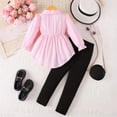 thumbnail image 2 of Toddler Girl Clothes Kids Ruffle Sleeve Shirt Butterfly Bow Ripped Pants High Low Top Trousers 2 Pcs Spring Summer Outfit Clothing Set 1-6 Years Red, 2 of 8