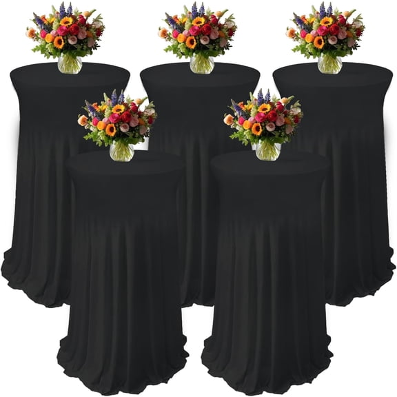 Spandex cocktail tablecloth, suitable for high top dining tables, bars, weddings, parties, and banquets as an elastic tablecloth. Different colors to choose from
