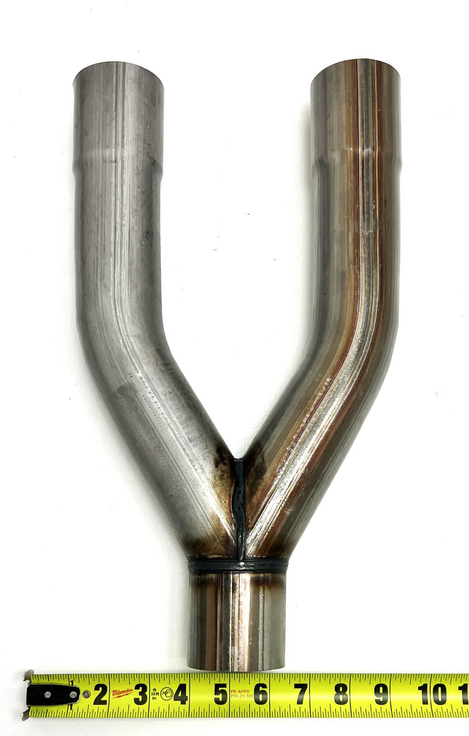 Exhaust Y Pipe 2.25 Single Inlet to 2.25 Dual Outlets WYP-225 Steel Wesdon Exhaust Y Pipe