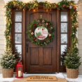thumbnail image 5 of Welcome Sign for Front Door,Red Christmas Round Metal Welcome Front Porch Decor,Truck Xmas Tree Ball Snowflake Winter Wooden Wall Hanging Sign for Living Room Kitchen Hallway Housewarming Gift 8'', 5 of 9