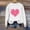White, variant on VgaVtl Women's Sweatshirts Valentines Day Long Sleeve Pullover Womens Plus Size Tops Loose Holiday Heart Print for Girlfriend Tops