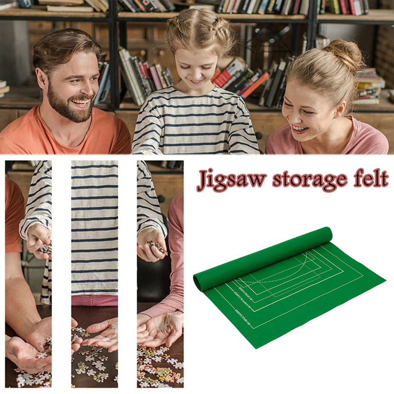 Jtween Roll Jigsaw Puzzle Storage Mat Felt Cloth Storage Puzzles Pad Board 1500-3000 Pieces Puzzle Saver Felt Pad Game Pad, Gray