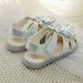 thumbnail image 6 of LYHaoo Girls Sandals Spring And Summer Children's Shoes For Toddlers Three Layer Flower Patterned Transparent Soft Soled Sandals For Princesses Sizes 5 Toddlers(6-9 Months), 6 of 7