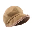 thumbnail image 2 of Newsboy Hat Beret Flat Cap Painter Hat Comfortable Cloth Fluff for Women Shopping Dating Vacation, 2 of 9