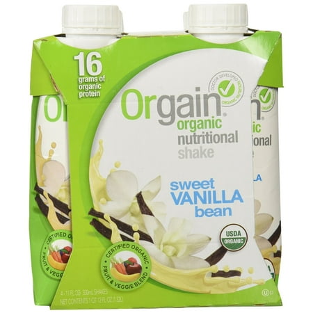 Orgain Orgainic Nutritional Shake, Sweet Vanilla Bean, 11 Oz