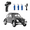 3Battery(Black), variant on D62MINI Retro RC Beetle Car, 1:16 Scale Vintage RWD Drift Remote Control Car Model with 130 Motor & LED Lights, Gift for RC Enthusiasts
